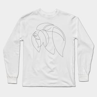 Bobtail - one line dog Long Sleeve T-Shirt